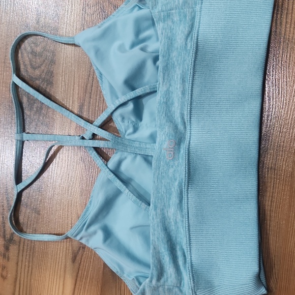 ALO Yoga Light Blue Sports Bra - Picture 5 of 7